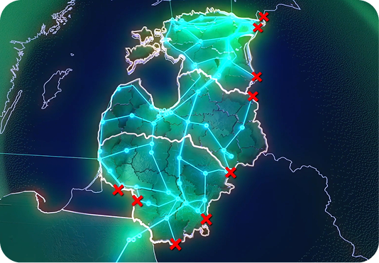 Baltijos šalių žemėlapis